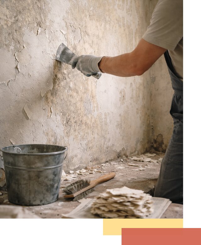 Удаление старой краски со стен в юбилейном качественно и быстро