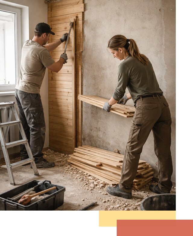 Демонтаж вагонки со стен в юбилейном — профессиональный демонтаж