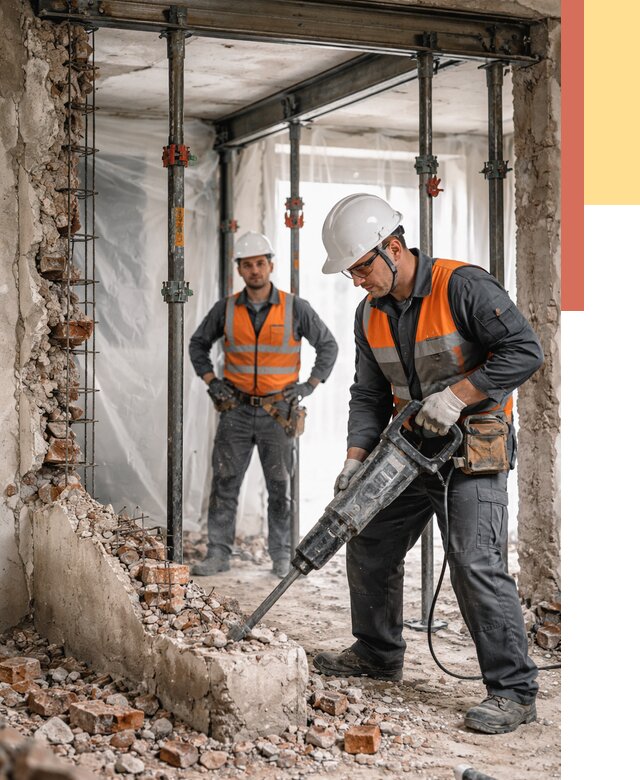 Снос несущих стен в юбилейном от 10561 руб. — демонтаж несущей стены под ключ | ОТДЕЛОЧНИК-Юбл