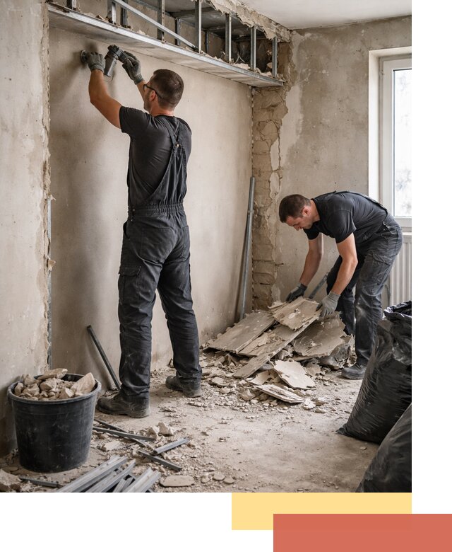 Демонтаж короба из гипсокартона в юбилейном быстро и аккуратно