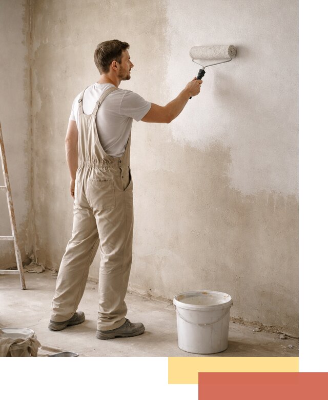 Грунтовка стен под отделку в юбилейном профессиональным раствором