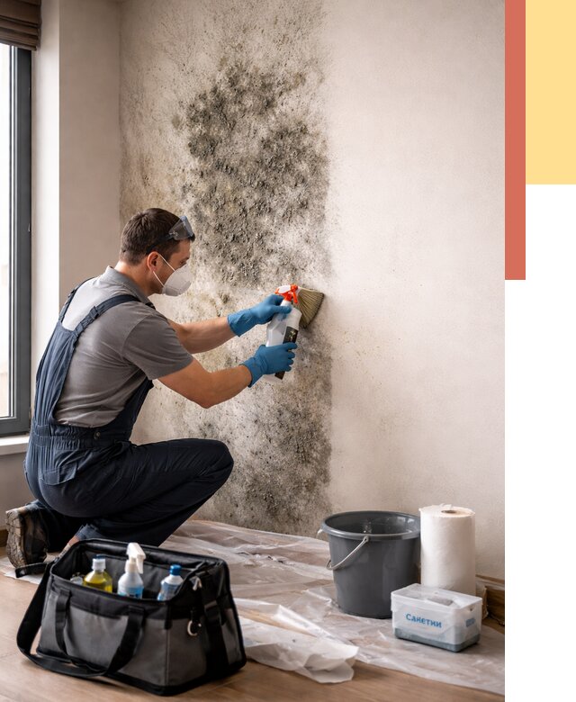 Удаление плесени со стен в юбилейном от 2215 руб. — быстро и недорого | ОТДЕЛОЧНИК-Юбл
