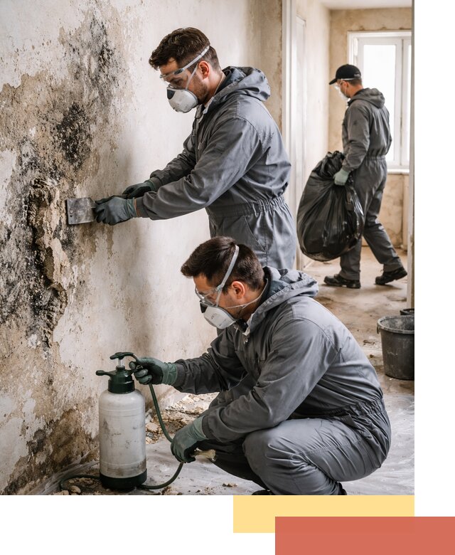 Удаление плесени со стен профессионально в юбилейном