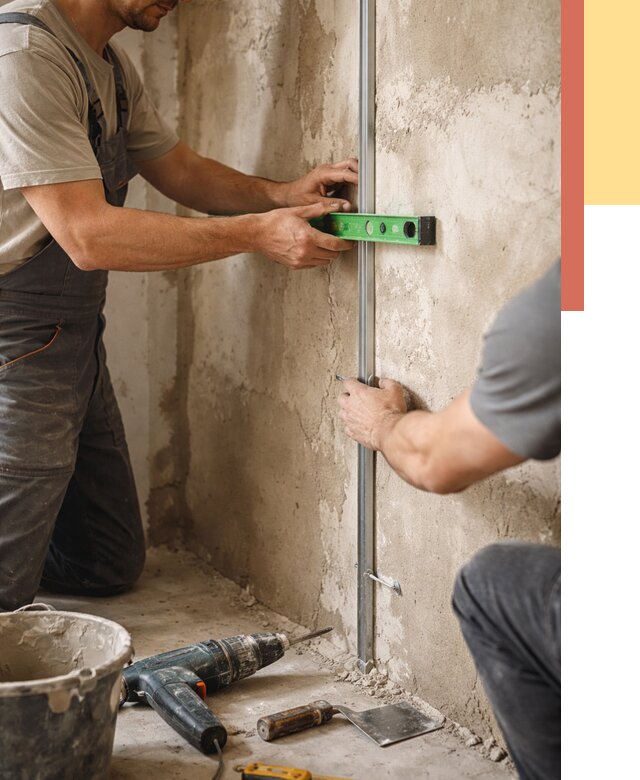 Установка штукатурных маяков в юбилейном от 7212 руб. — быстро и недорого | ОТДЕЛОЧНИК-Юбл