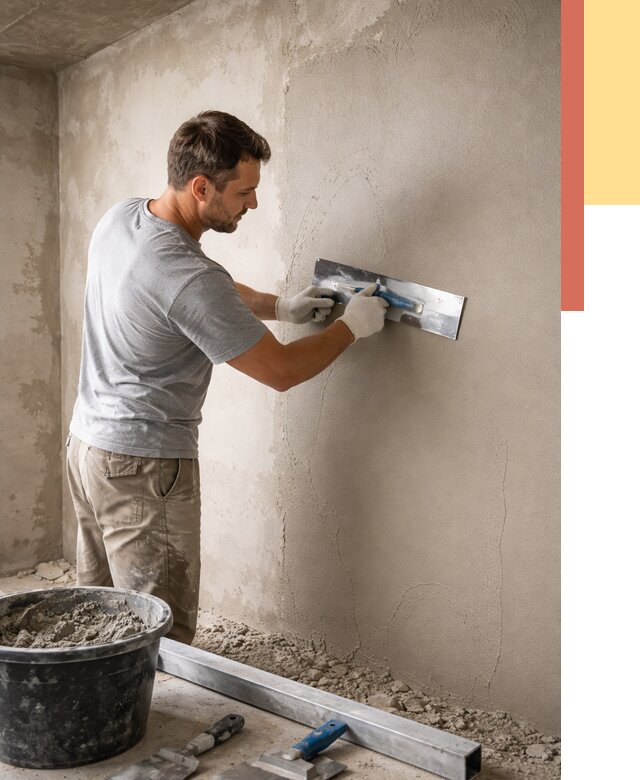 Штукатурка стен без маяков в юбилейном от 7418 руб/м2 — услуги и цена | ОТДЕЛОЧНИК-Юбл