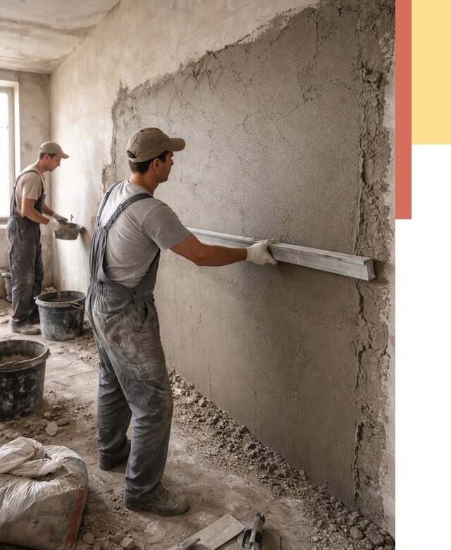 Цементная штукатурка стен в юбилейном от 4636 руб/м2 — быстро и недорого | ОТДЕЛОЧНИК-Юбл