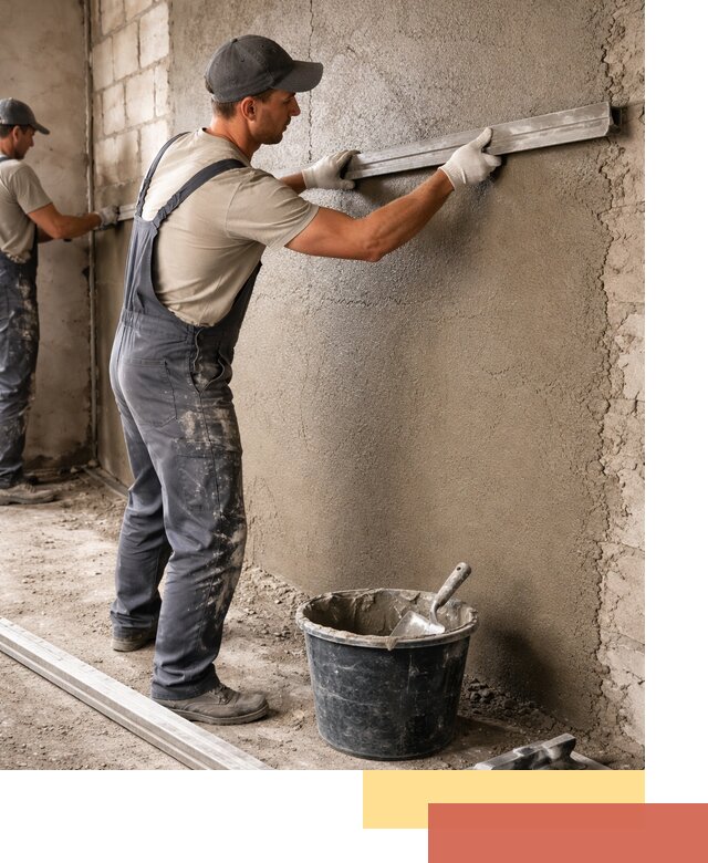Штукатурка стен цементно-песчаная в юбилейном профессионально