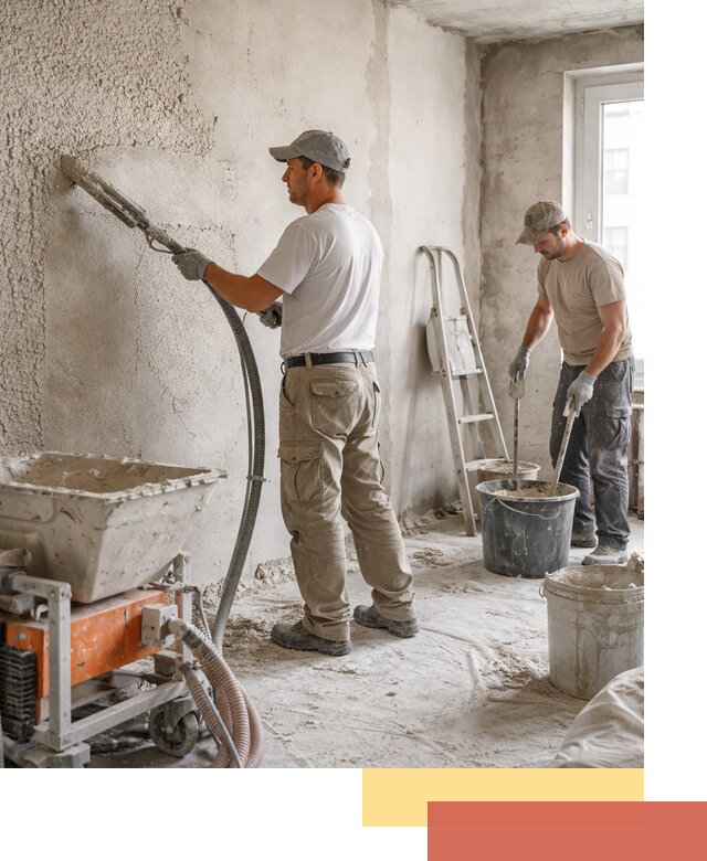 Машинная штукатурка стен в юбилейном — быстро и качественно