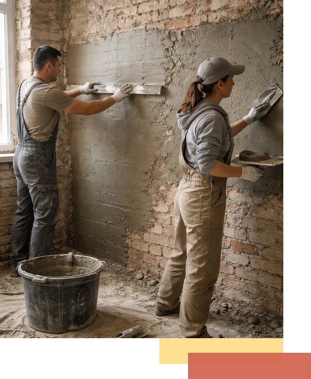 Штукатурка кирпичных стен в юбилейном — качественно и надежно