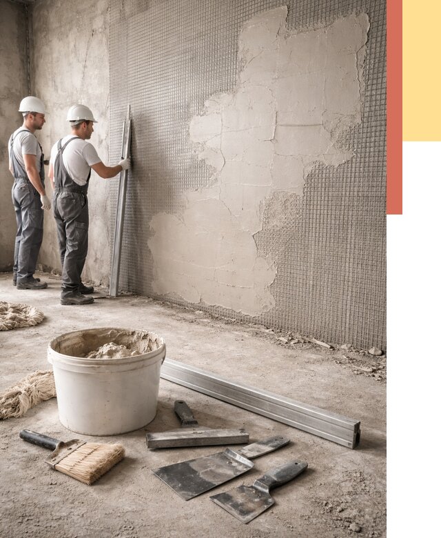 Штукатурка стен по сетке в юбилейном от 5667 руб./м2 — быстро и недорого | ОТДЕЛОЧНИК-Юбл