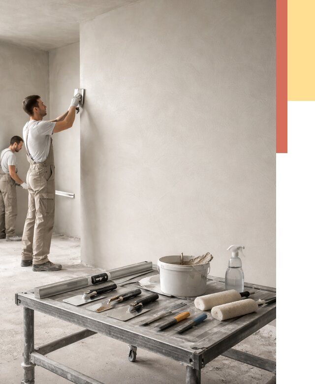 Штукатурка стен под покраску в юбилейном от 4636 руб./м² — качественно и недорого | ОТДЕЛОЧНИК-Юбл