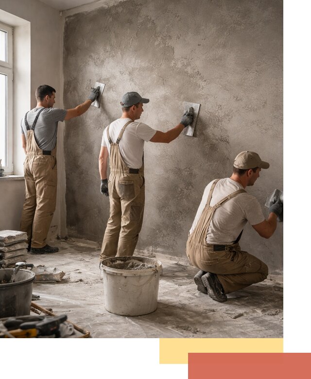 Декоративная штукатурка под бетон в юбилейном для стен и потолков