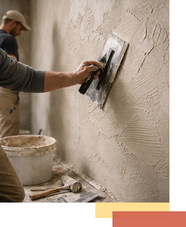 Фактурная штукатурка стен в юбилейном — монтаж, отделка, реставрация