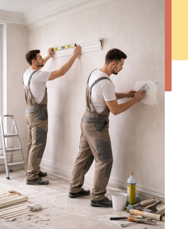 Монтаж лепнины на стены в юбилейном от 4636 руб. — недорого, быстро | ОТДЕЛОЧНИК-Юбл