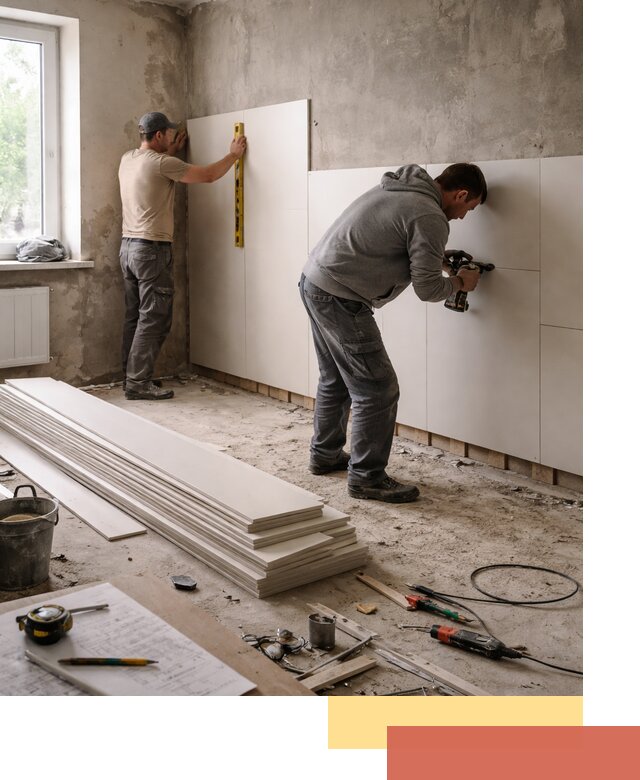 Монтаж ПВХ панелей на стены в юбилейном качественно и быстро