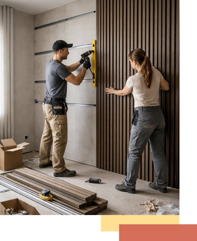 Монтаж реечных панелей на стены в юбилейном