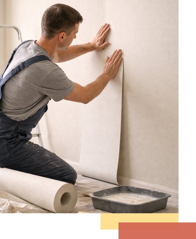 Поклейка флизелиновых обоев в юбилейном качественно и быстро