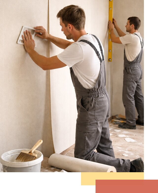 Поклейка бумажных обоев в юбилейном качественно и недорого