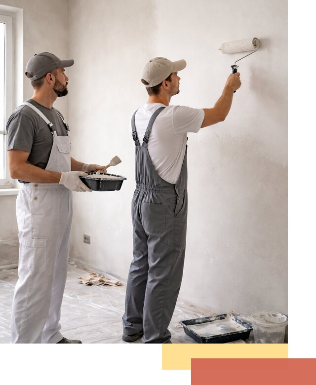 Покраска стен водоэмульсионной краской в юбилейном