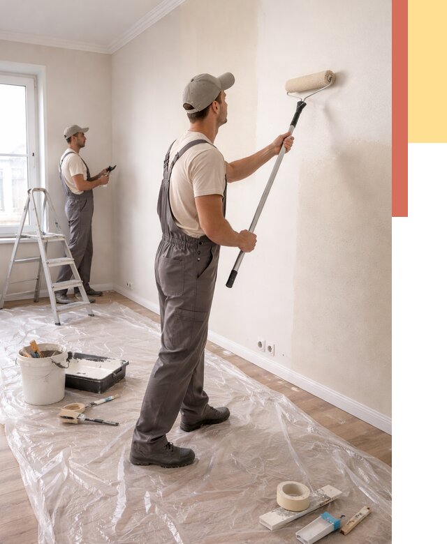 Покраска стен акриловой краской в юбилейном от 3606 руб./м² — быстро и недорого | ОТДЕЛОЧНИК-Юбл