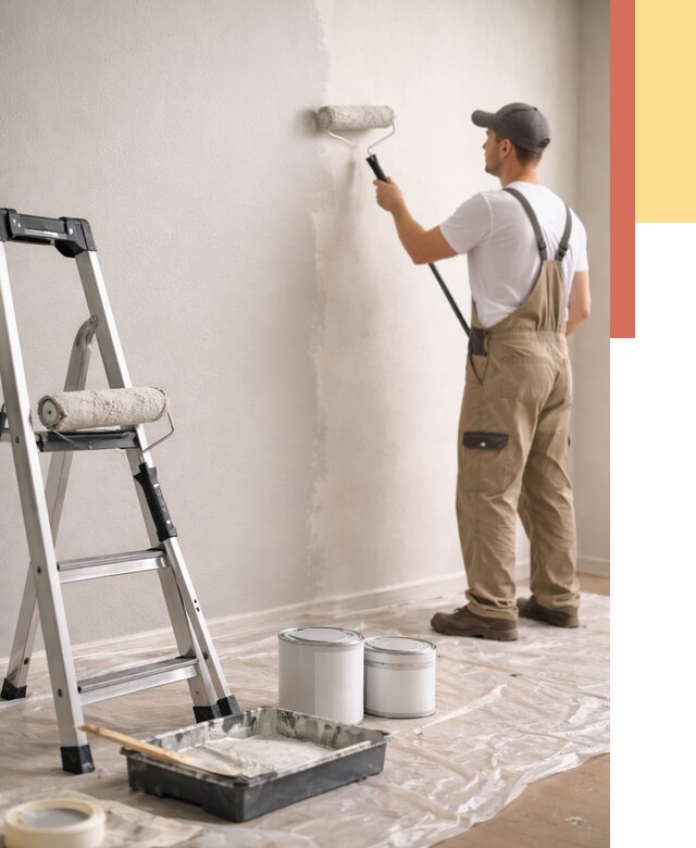 Покраска стен латексной краской в юбилейном от 4636 руб. за м2 | ОТДЕЛОЧНИК-Юбл