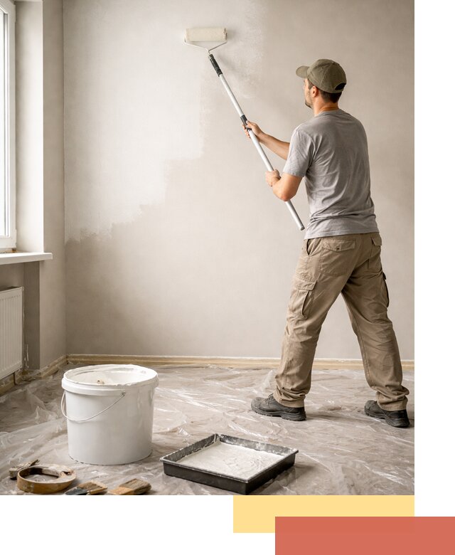 Покраска стен латексной краской в юбилейном качественно и быстро