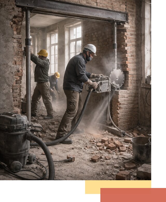 Прорезка проема в стене под дверной или оконный проем в юбилейном