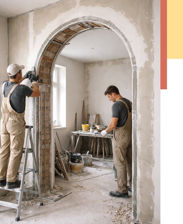 Устройство арочного проема в юбилейном от 9788 руб. под ключ — быстро и недорого | ОТДЕЛОЧНИК-Юбл