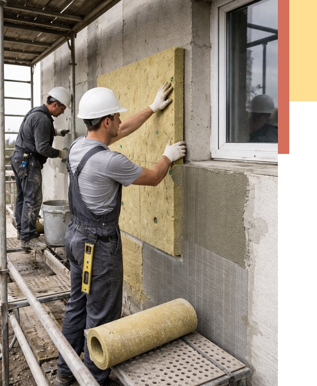 Утепление стен в юбилейном от 4430 руб. под ключ — быстро и недорого | ОТДЕЛОЧНИК-Юбл