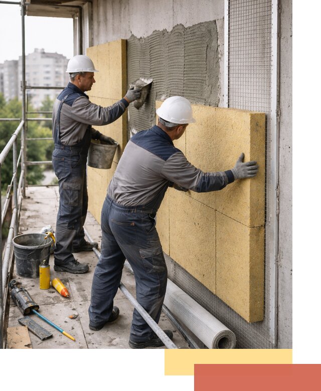 Утепление стен зданий и домов в юбилейном качественно и надежно