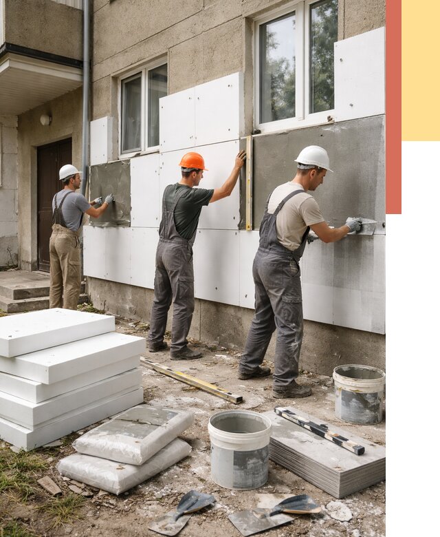 Утепление стен пенопластом в юбилейном от 1803 руб. — недорого и под ключ | ОТДЕЛОЧНИК-Юбл