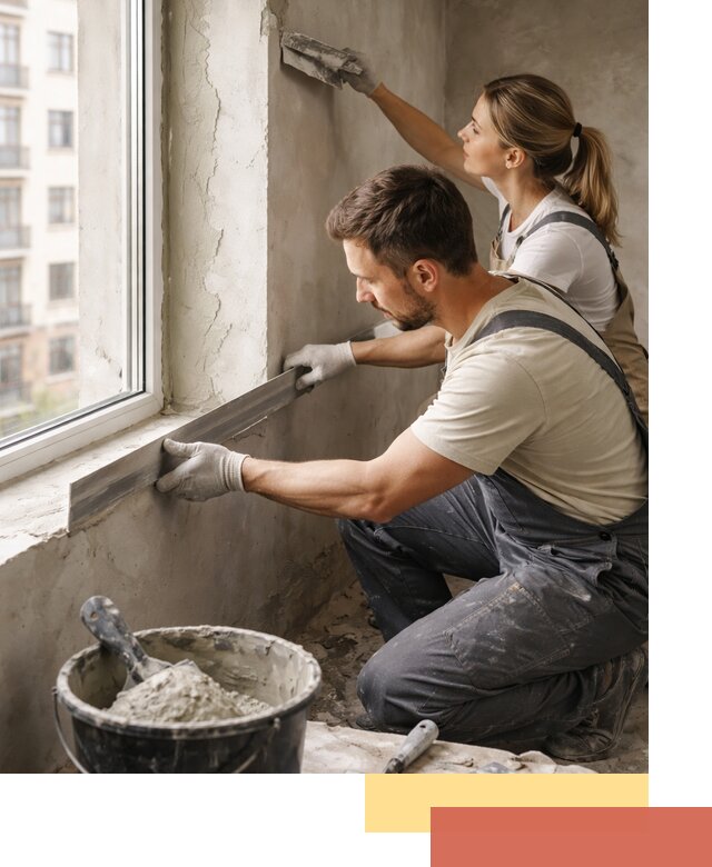 Штукатурка откосов дверей и окон профессионально в юбилейном