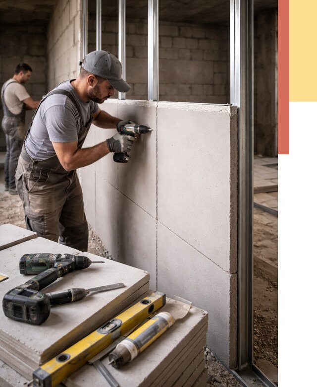 Кладка влагостойких перегородок ПГП в юбилейном от 1236 руб. под ключ | ОТДЕЛОЧНИК-Юбл