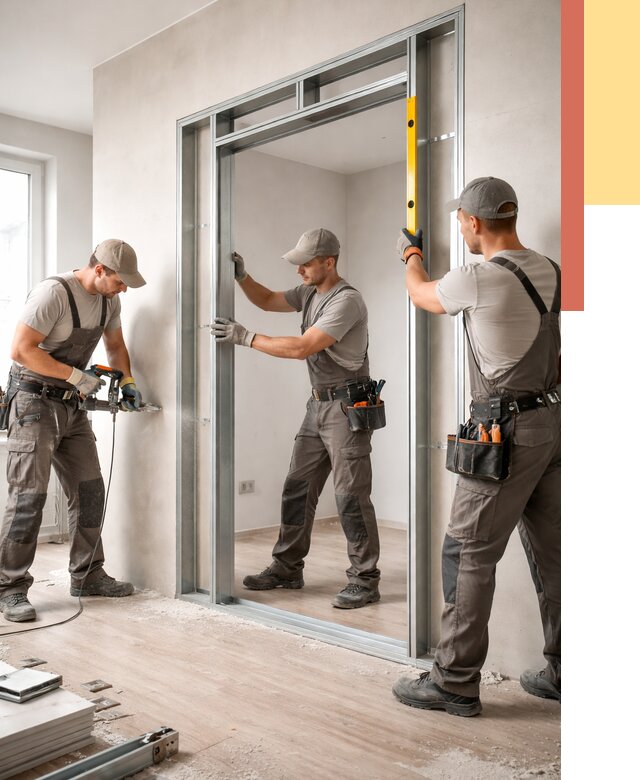 Устройство дверного проема в перегородке в юбилейном от 4636 руб. под ключ | ОТДЕЛОЧНИК-Юбл