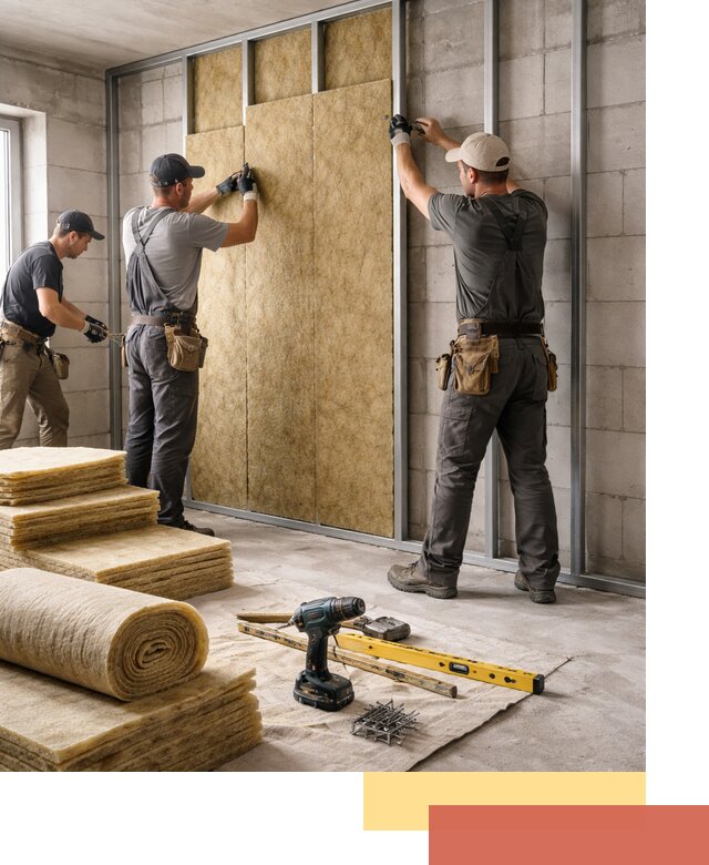 Шумоизоляция перегородок из блоков в юбилейном — монтаж и защита шумоизоляцией