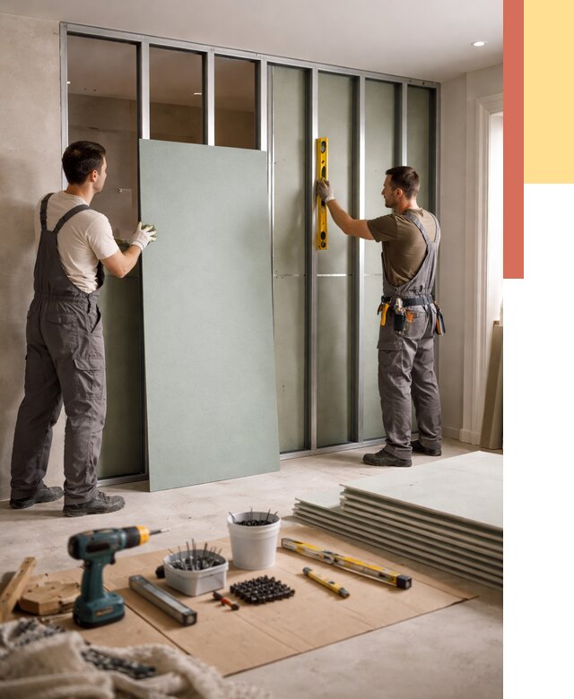 Перегородка из влагостойкого гипсокартона в юбилейном от 4945 руб. — монтаж под ключ | ОТДЕЛОЧНИК-Юбл