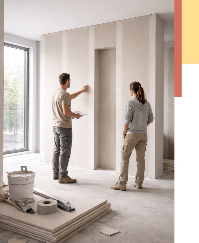 Зонирующая перегородка из гипсокартона в юбилейном от 2885 руб. под ключ | ОТДЕЛОЧНИК-Юбл