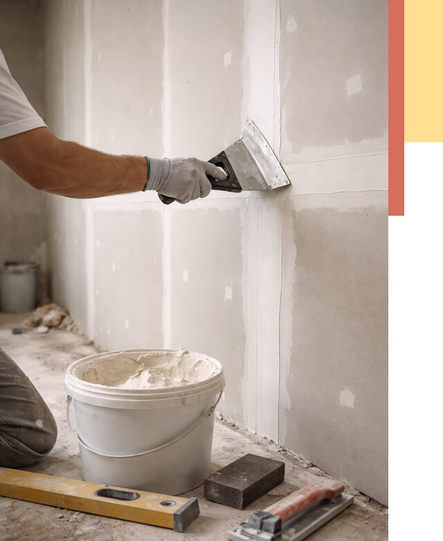 Шпаклевка перегородок из гипсокартона в юбилейном от 2576 руб. — услуги ОТДЕЛОЧНИК-Юбл