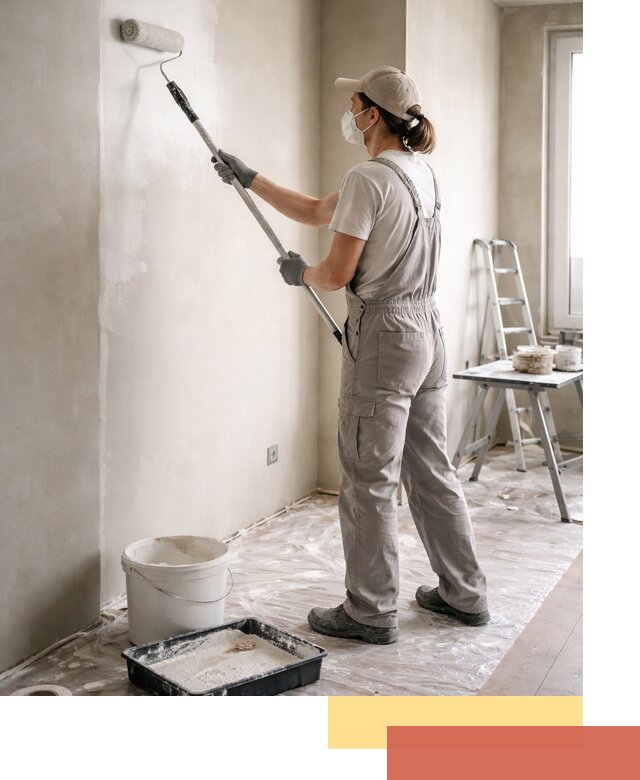 Покраска перегородок из гипсокартона в юбилейном качественно и недорого