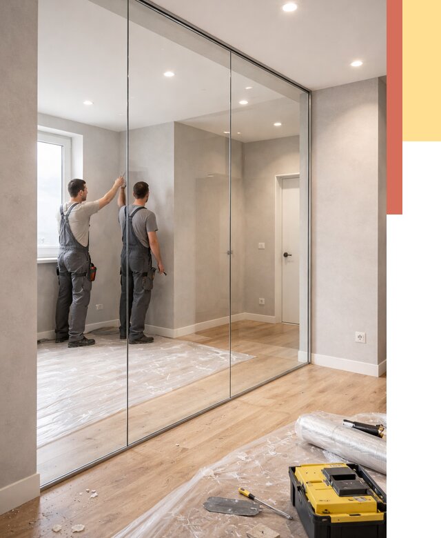 Безрамные стеклянные перегородки в юбилейном — монтаж от 9788 руб. | ОТДЕЛОЧНИК-Юбл