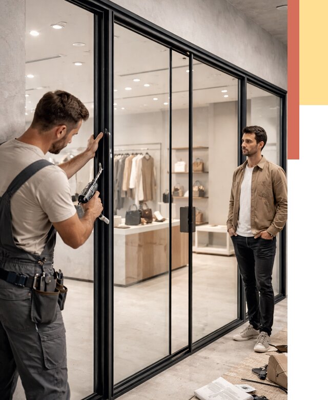 Стеклянные перегородки для магазинов в юбилейном от 8448 руб. под ключ | ОТДЕЛОЧНИК-Юбл