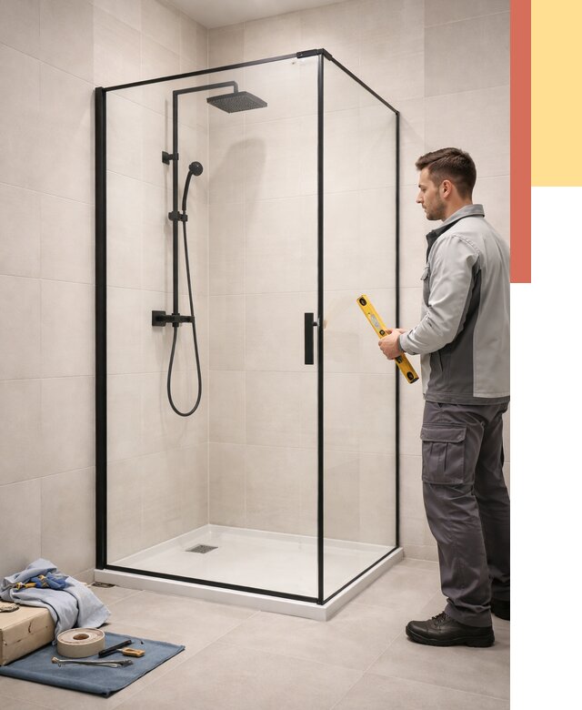 Стеклянные перегородки для душа в юбилейном от 12879 руб. | Монтаж под ключ — ОТДЕЛОЧНИК-Юбл