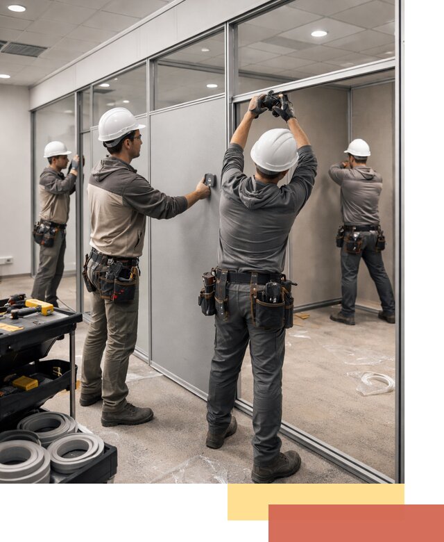 Мобильные офисные перегородки под ключ в юбилейном