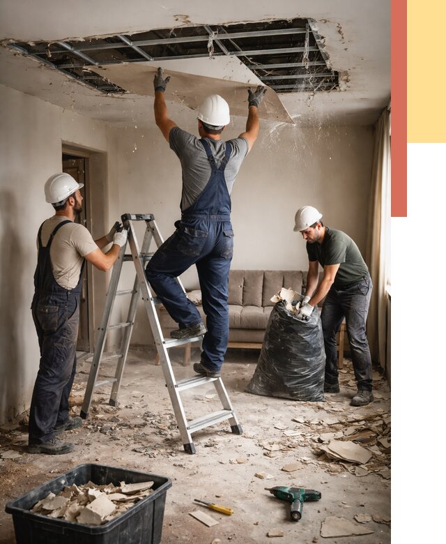 Демонтаж гипсокартонного потолка в юбилейном от 433 руб. за м2 — ОТДЕЛОЧНИК-Юбл