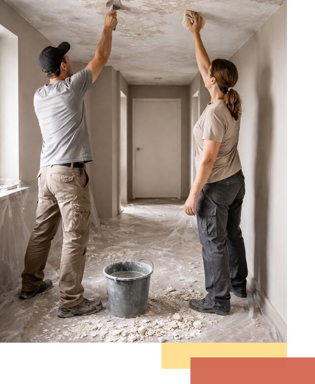 Удаление побелки с потолка в юбилейном — быстро и аккуратно