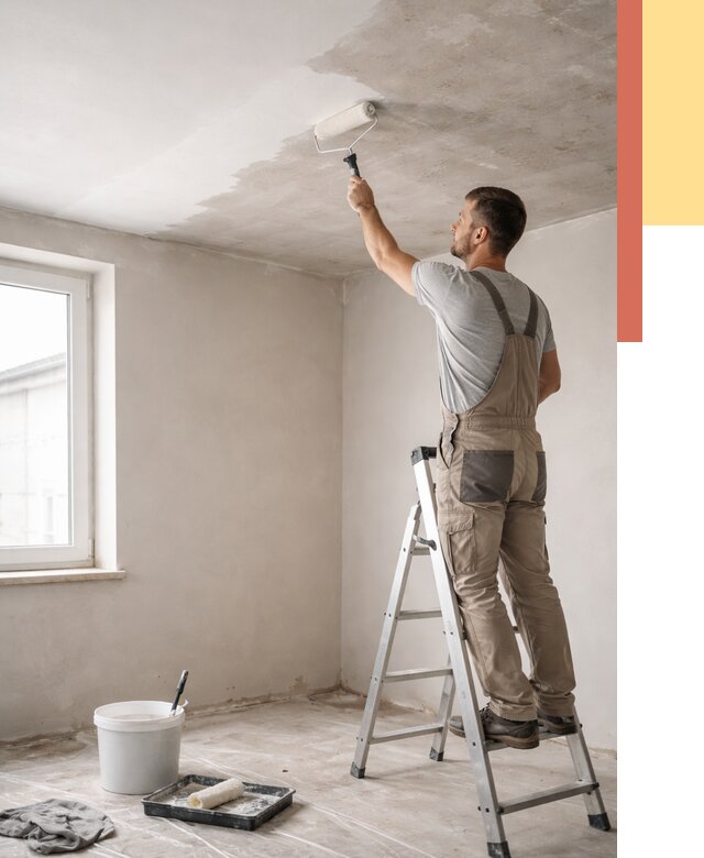 Грунтовка потолка в юбилейном от 2576 руб. — быстро и недорого | ОТДЕЛОЧНИК-Юбл