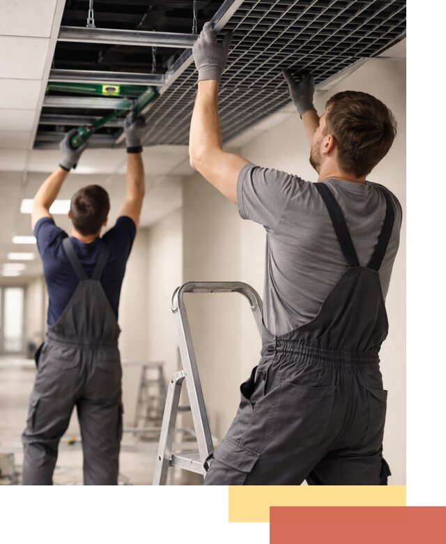 Монтаж потолка Грильято в юбилейном: установка под ключ качественно