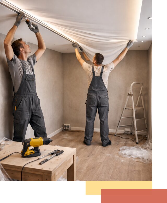 Монтаж натяжного потолка с подсветкой в юбилейном цена и сроки