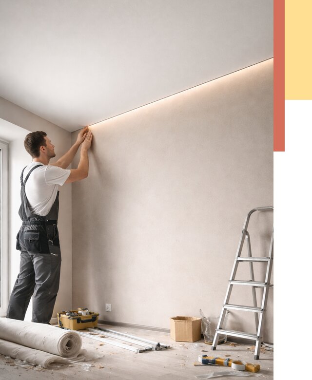 Теневые натяжные потолки в юбилейном от 8448 руб. под ключ | ОТДЕЛОЧНИК-Юбл