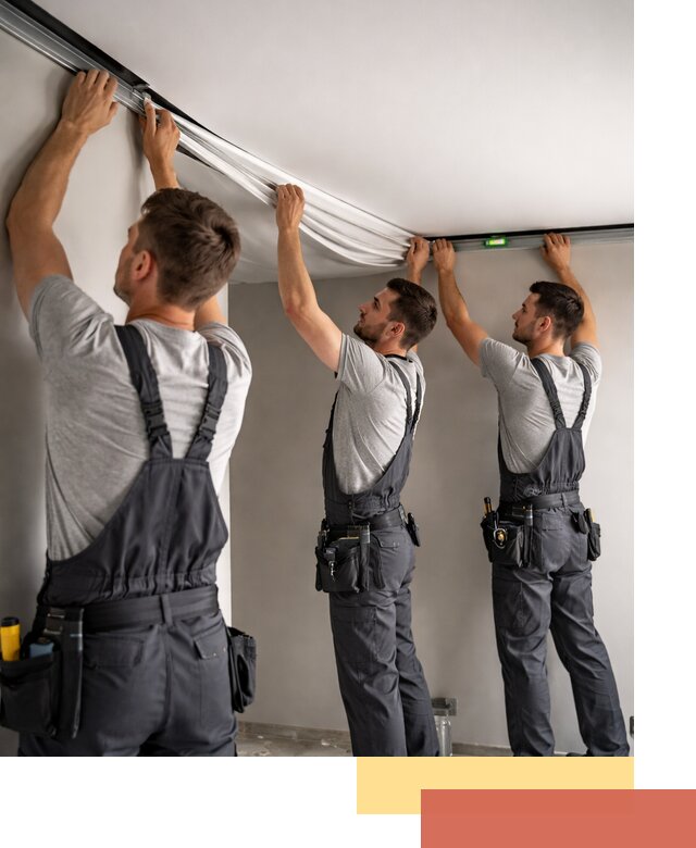 Теневые натяжные потолки в юбилейном: монтаж и отделка быстро и качественно